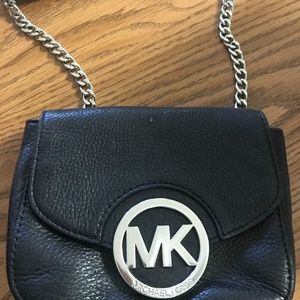 Michael Kors Black Silver Crossbody